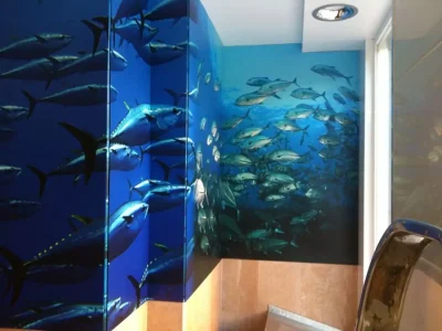 Ilustración moderna y colorida en vinilo