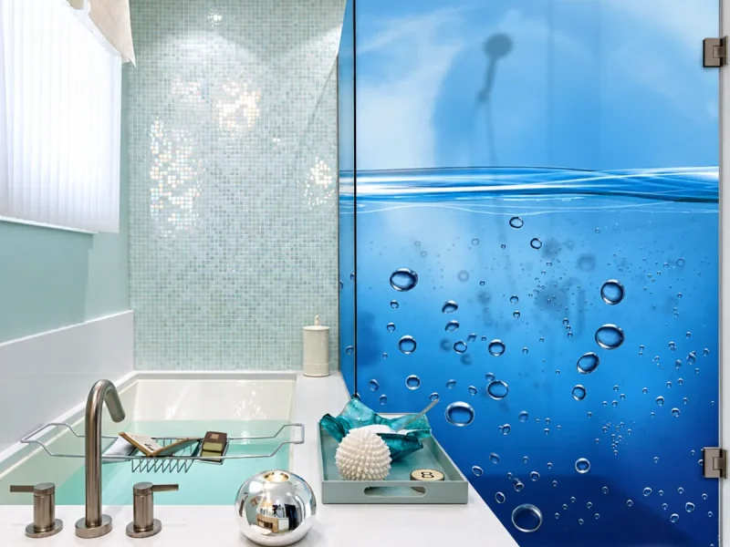 Vinilo para baño resistente a la humedad que no se despega