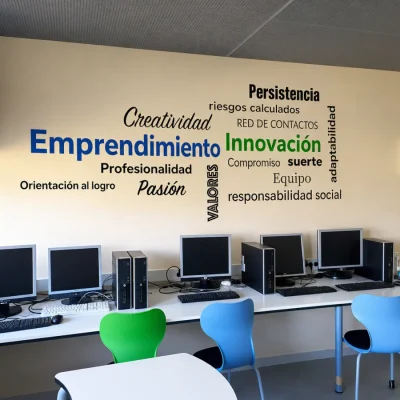 Rotulación interior de academias