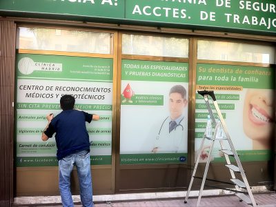 Rotulación de cristales en Madrid