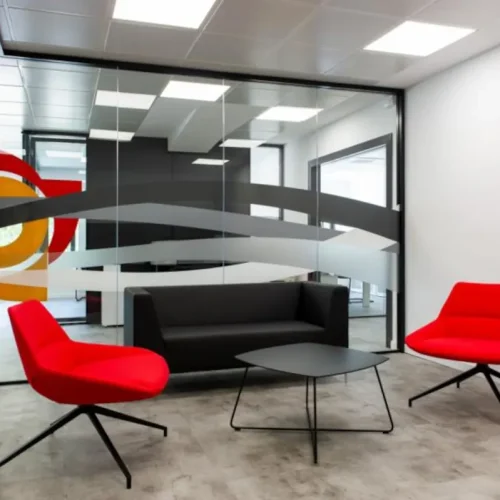 Señalización en zona de trabajo abierta