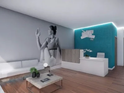 Vinilos en pared de fisioterapia