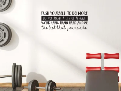 Vinilo motivacional de gimnasio